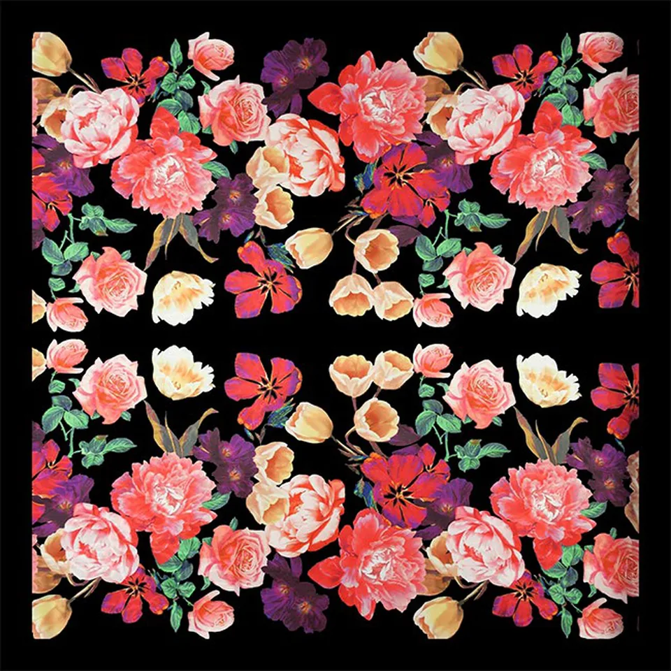 Roses on black print