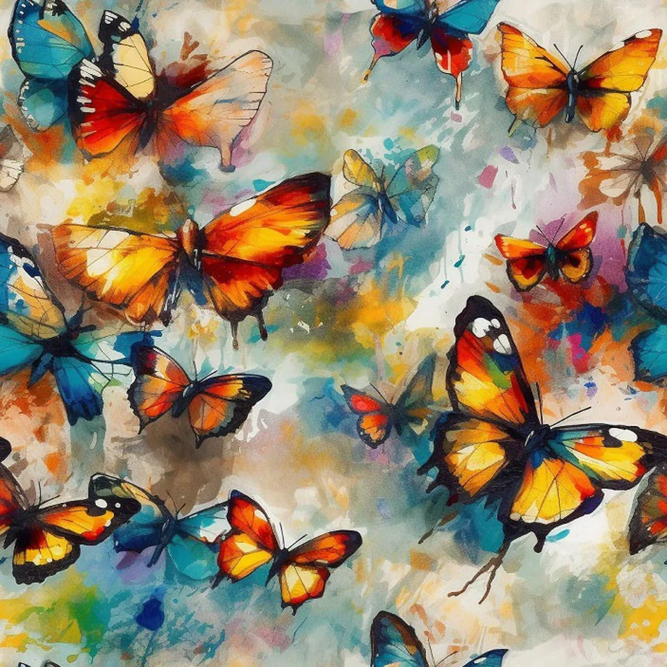 Butterflies watercolour print