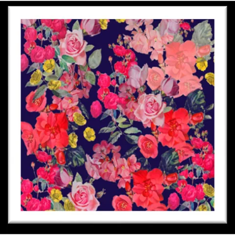 Floral print on navy