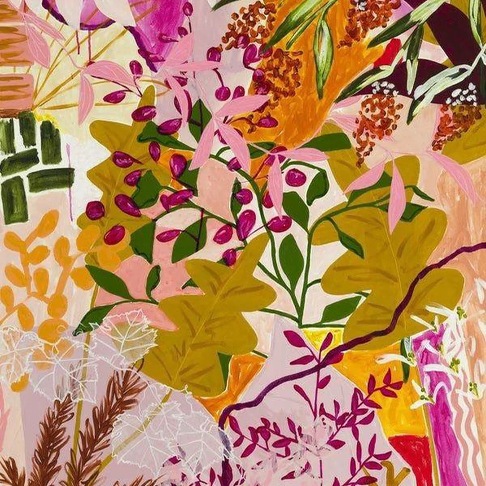 Tropical leaves print
