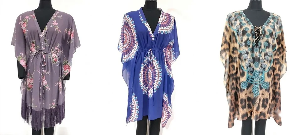 Printed kaftans made in-house