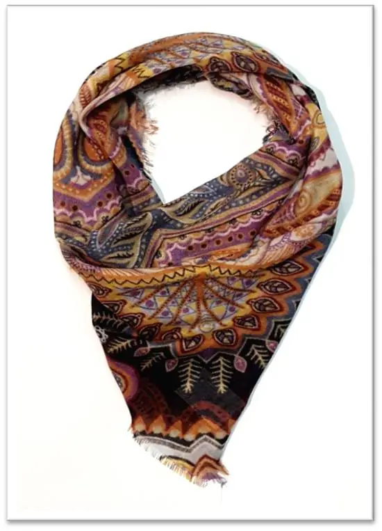 Paisley printed scarf